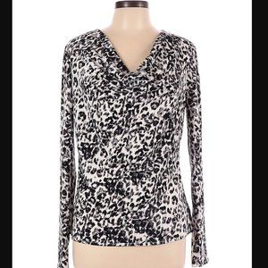 Black and white blouse